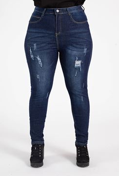 Picture of PLUS SIZE DENIM JEANS STRETCH RIPPED